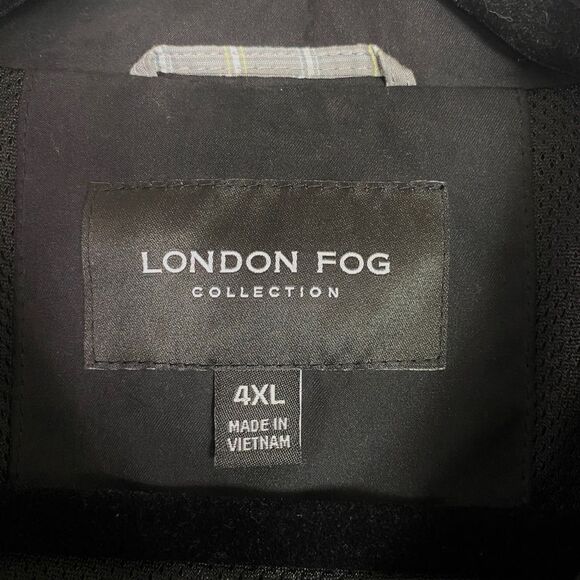 London Fog Men’s Black Zip up Jacket & zip-up Pockets, snap Cuffs size 4X - Picture 16 of 16